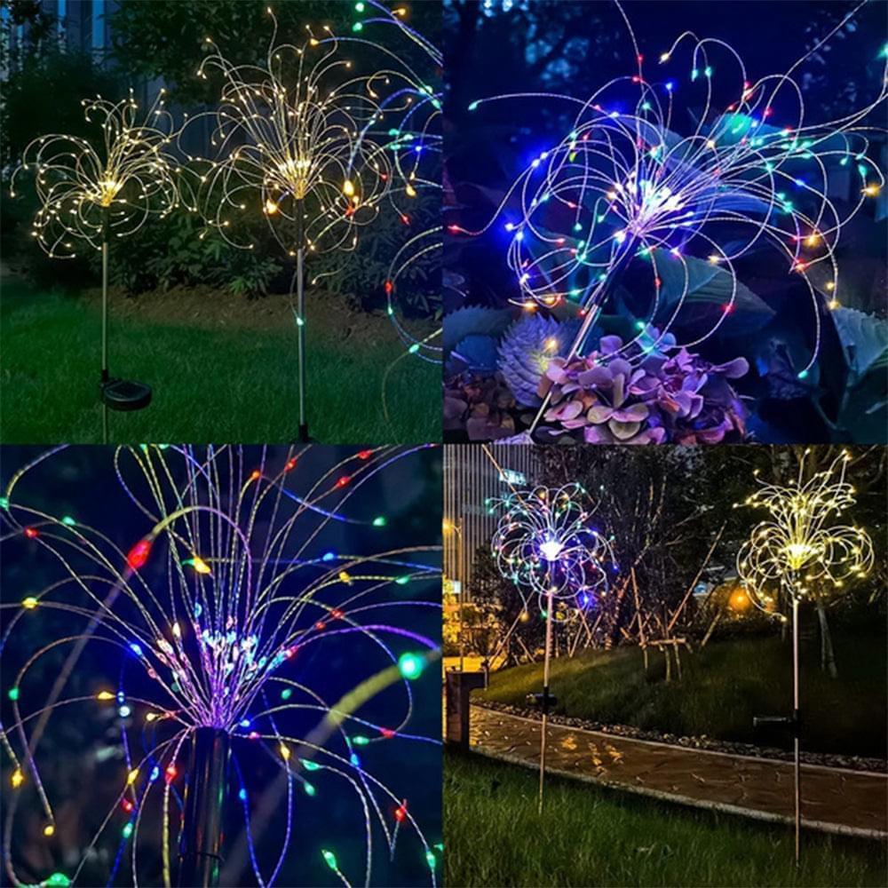 120 LED Garden Solar Powered Outdoor Sparkling Fireworks LED Lights