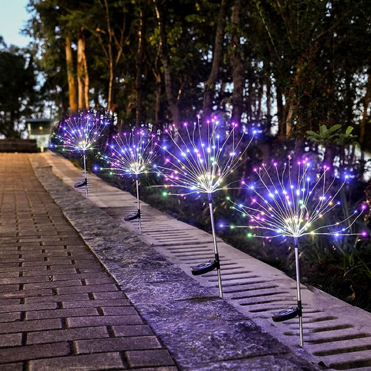 120 LED Garden Solar Powered Outdoor Sparkling Fireworks LED Lights