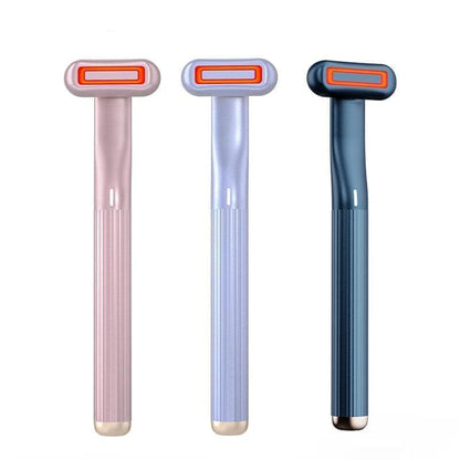 2022 New Upgraded 360 Degrees Rotary Eye Massage Therapeutic Warmth Face Massage Red LED Light 5-in-1 Skincare Tool Wand