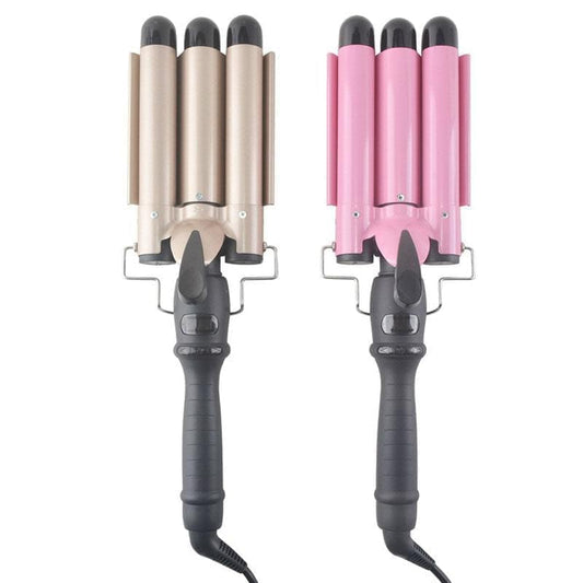 3 Barrel Hair Curling Iron Wand With LCD Temperature Display