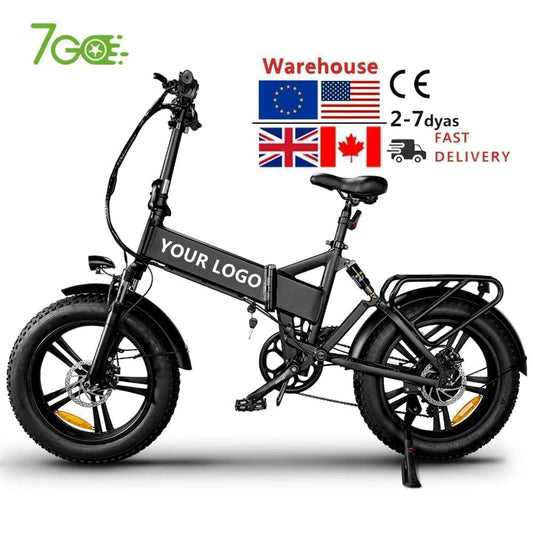 20 Inch 48v 750w Ebike Foldable E-Bike Bicicleta Electrica 7 Speeds City Off Road Bicycle Adults Electric Fat Tire Folding Bike