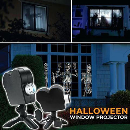 Window LED Light Display Laser Halloween Home DJ Show Lamp Christmas Spotlights Projector Movies Party Lights USB Rechargeable