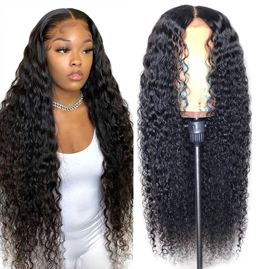 YesWigs Pre Plucked Natural Hairline Brazilian Remy Virgin Hair Water Wave Wig 13X4 Lace Frontal Human Hair Wig For Black Women