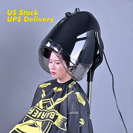 YABOLI Professional Standing Hooded Stand-Up Hair Bonnet Dryer with Rolling Base for Salon