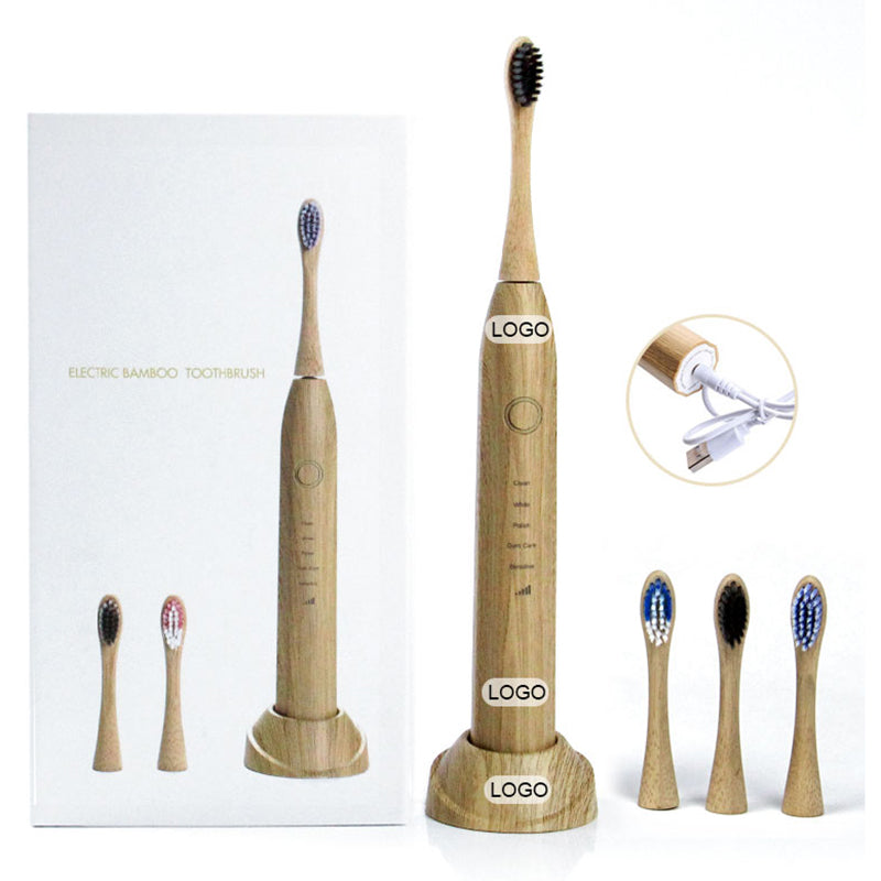 Biodegradable Brush Head Electrical Bamboo Electric Toothbrush