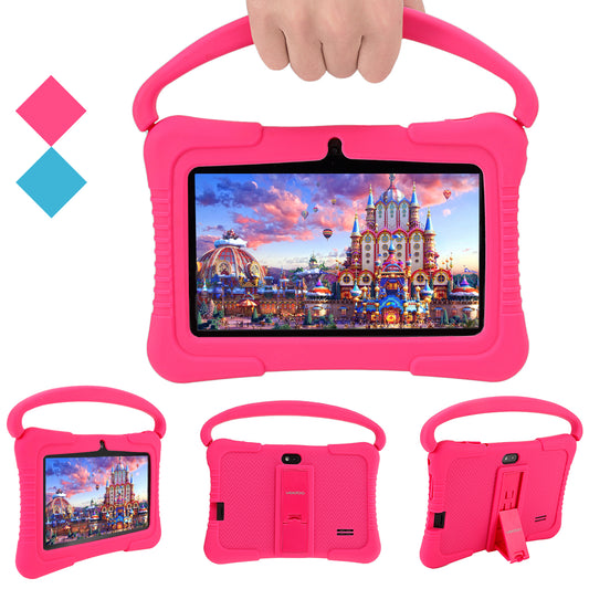 Kids Tablet Eye Protection HD Screen Parent Control Pre-Installed Educational APP Android Tablets PC for Children