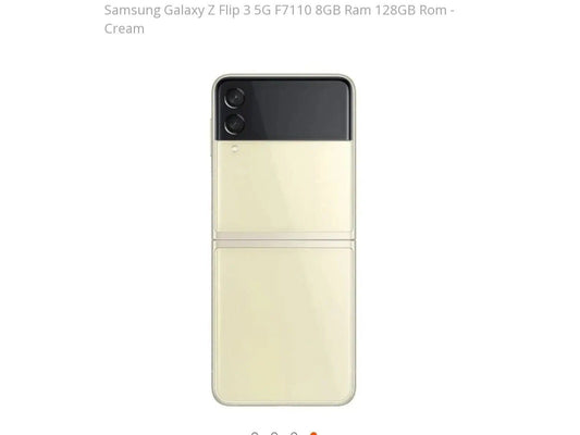 Samsung Galaxy Flip 3 Z 5G 8GB 256GB – Mirror Cream Gold